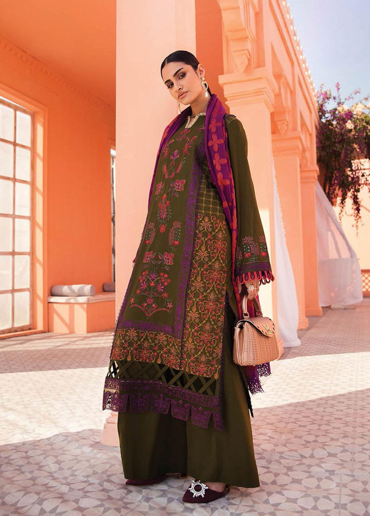 RajBari Embroidered Jacquard Suits Unstitched 3 Piece RB23F 1B - Luxury Collection