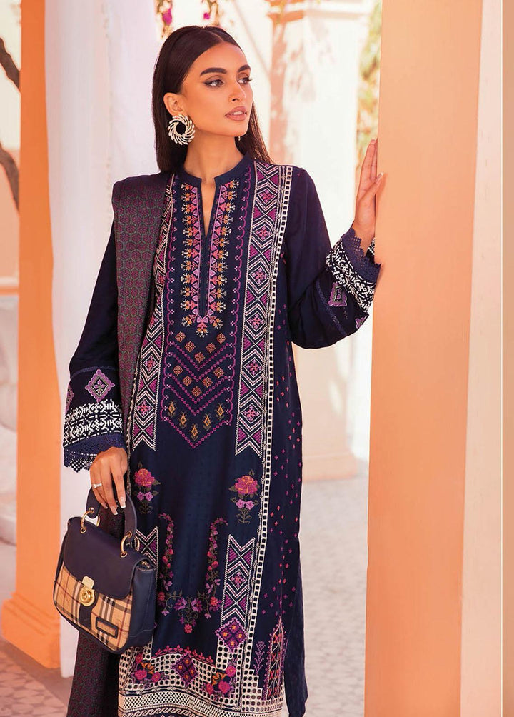 RajBari Embroidered Jacquard Suits Unstitched 3 Piece RB23F 3A - Luxury Collection