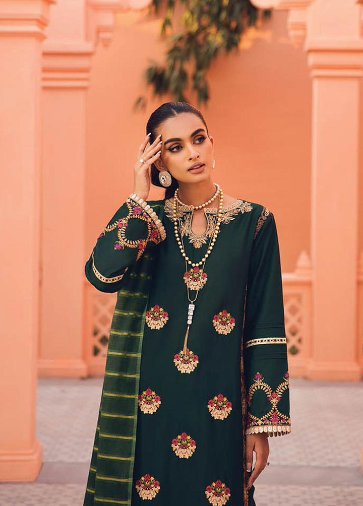 RajBari Embroidered Jacquard Suits Unstitched 3 Piece RB23F 5A - Luxury Collection