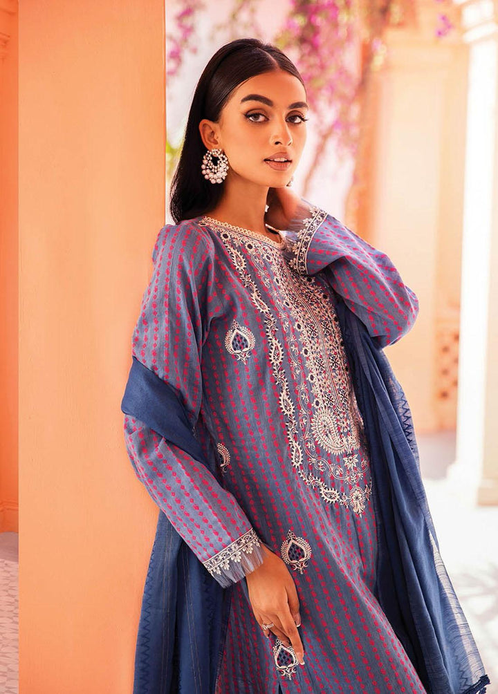 RajBari Embroidered Jacquard Suits Unstitched 3 Piece RB23F 7A - Luxury Collection