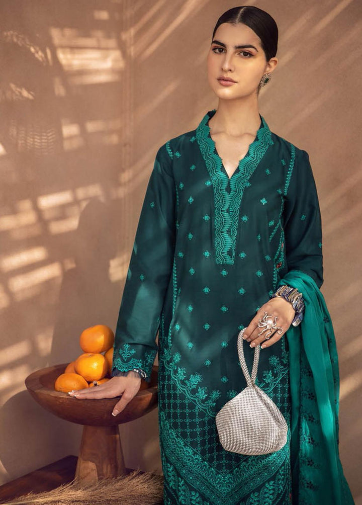 RajBari Embroidered Chikankari Suits Unstitched 3 Piece RB23CK 2B - Premium Collection