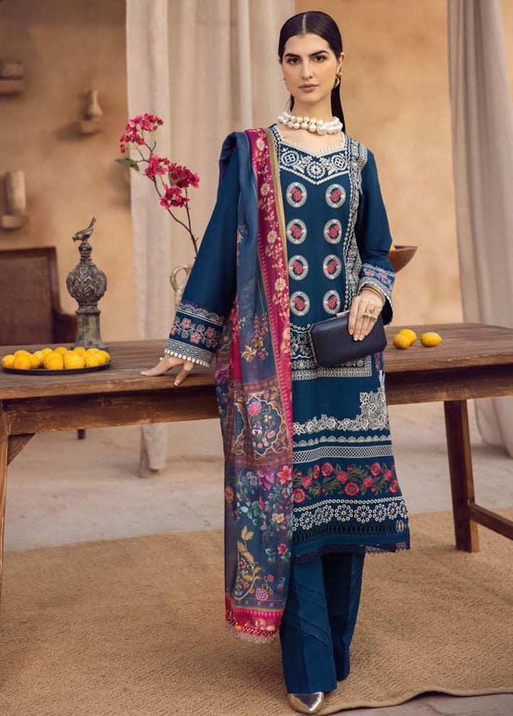 RajBari Embroidered Chikankari Suits Unstitched 3 Piece RB23CK 5A - Premium Collection