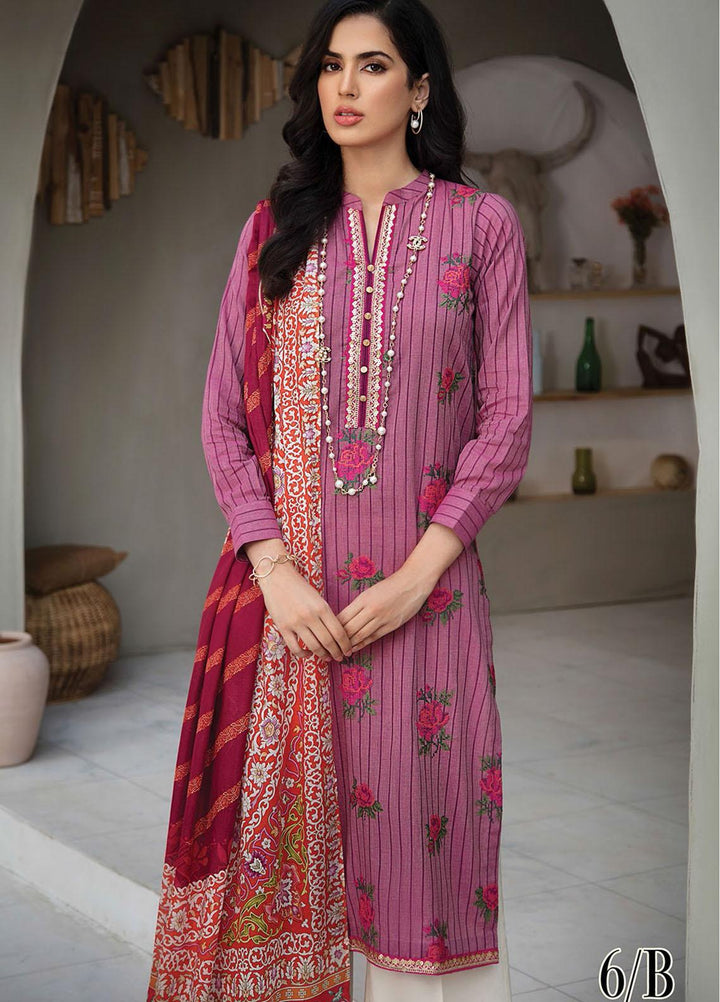 RajBari Embroidered Lawn Suits Unstitched 3 Piece RB21SS 6B - Spring / Summer Collection