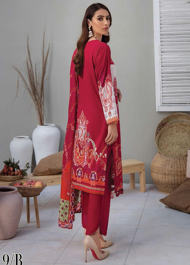 RajBari Embroidered Lawn Suits Unstitched 3 Piece RB21SS 9B - Spring / Summer Collection