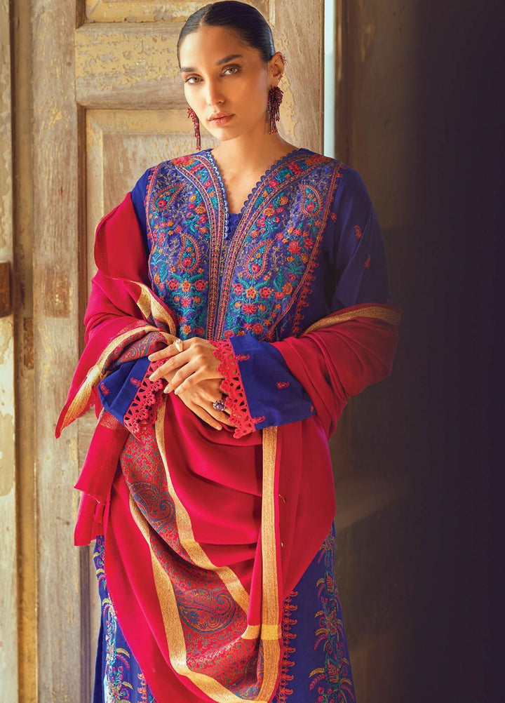 RajBari Embroidered Khaddar Suits Unstitched 3 Piece RB22WE 2A - Winter Collection