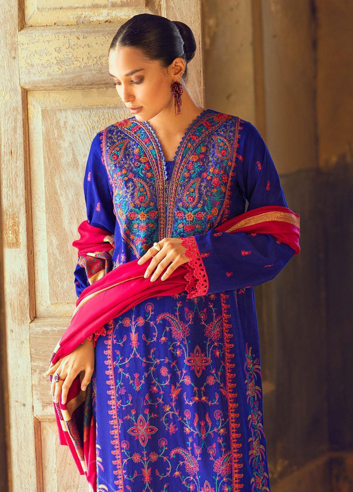 RajBari Embroidered Khaddar Suits Unstitched 3 Piece RB22WE 2A - Winter Collection