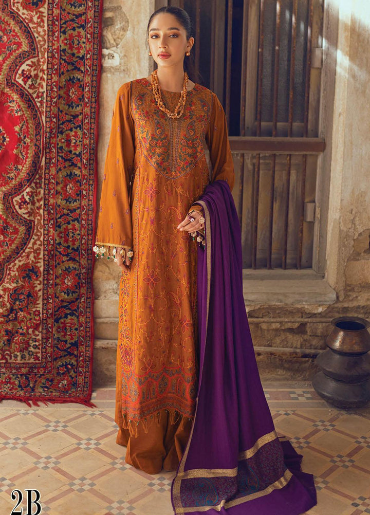 RajBari Embroidered Khaddar Suits Unstitched 3 Piece RB22WE 2B - Winter Collection