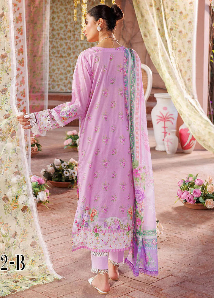 RajBari Printkari Embroidered Lawn Suit Unstitched 3 Piece RB24P 2B - Summer Collection
