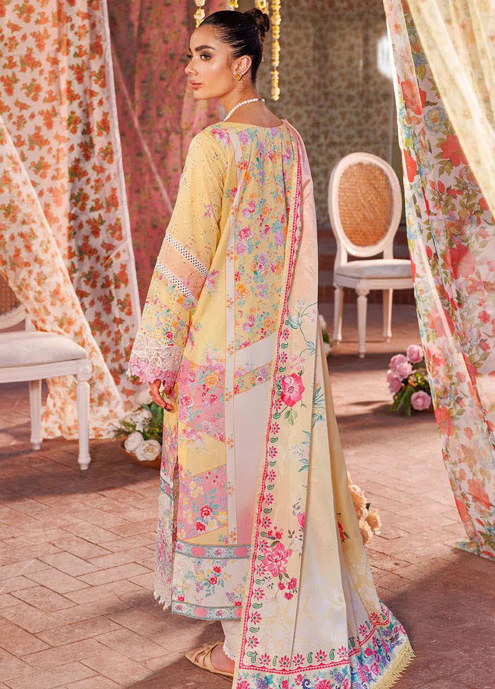RajBari Printkari Embroidered Lawn Suit Unstitched 3 Piece RB24P 3B - Summer Collection