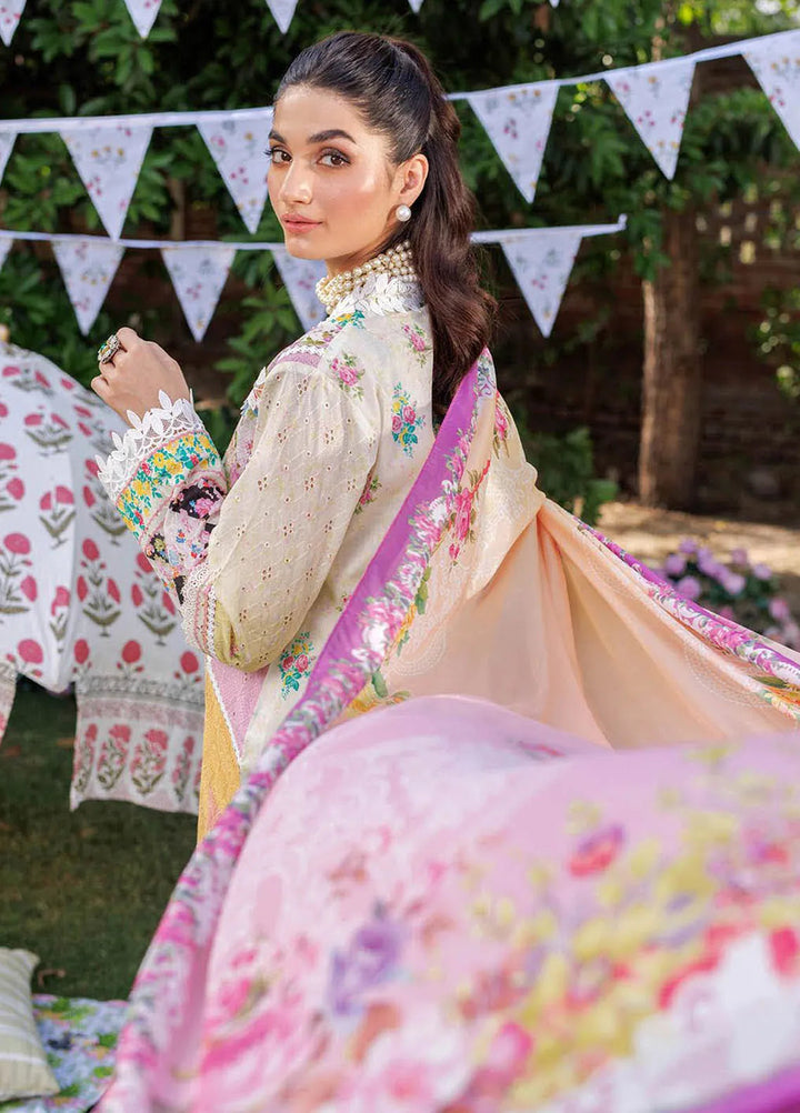 RajBari Printkari Embroidered Lawn Suit Unstitched 3 Piece RB24P 4A - Summer Collection