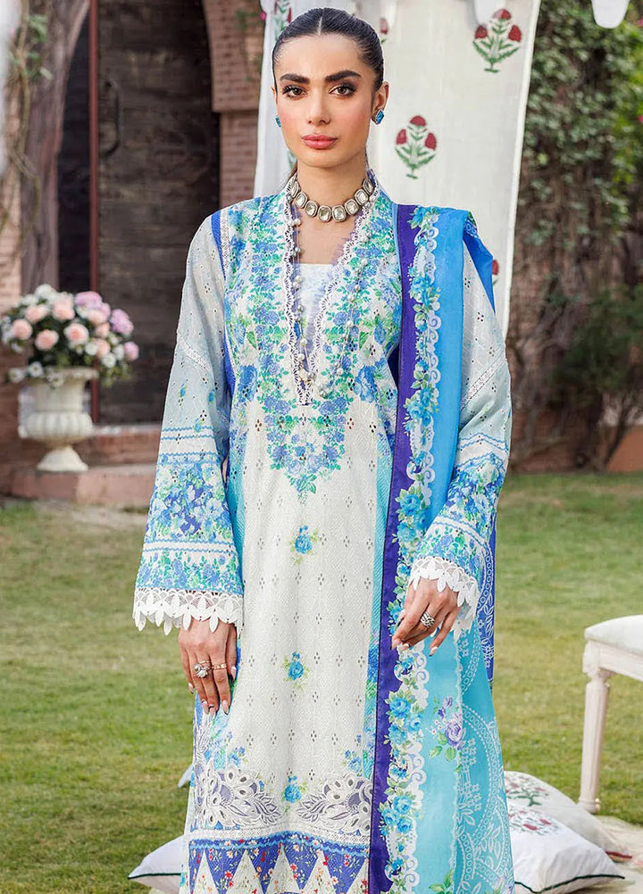 RajBari Printkari Embroidered Lawn Suit Unstitched 3 Piece RB24P 4B - Summer Collection