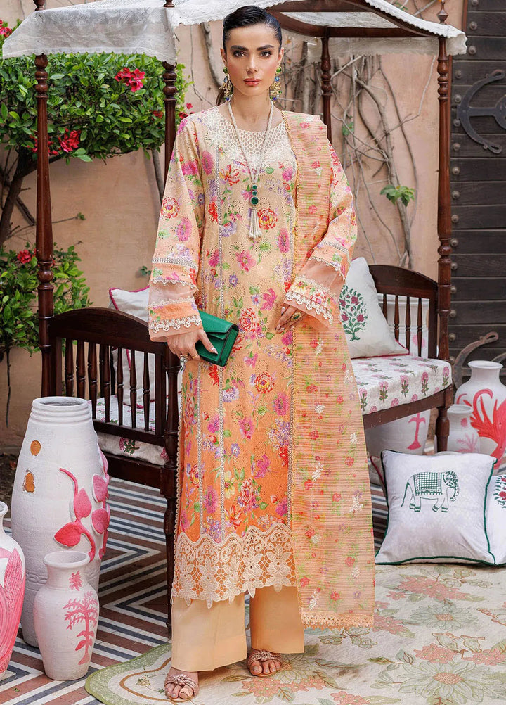 RajBari Printkari Embroidered Lawn Suit Unstitched 3 Piece RB24P 6A - Summer Collection