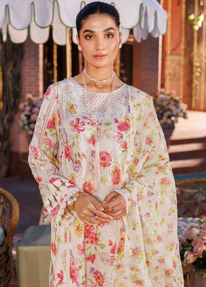 RajBari Printkari Embroidered Lawn Suit Unstitched 3 Piece RB24P 6B - Summer Collection