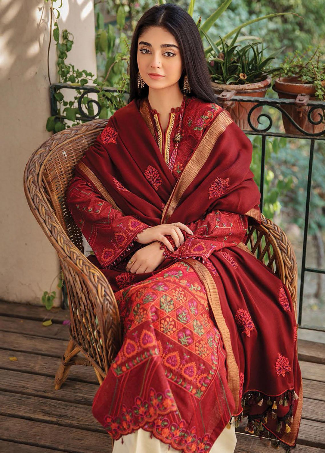 RajBari Embroidered Karandi Suits Unstitched 3 Piece RB21W 1A - Winter Collection