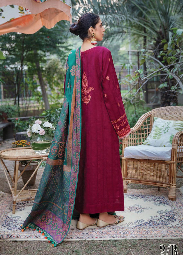 RajBari Embroidered Khaddar Suits Unstitched 3 Piece RB21W 2B - Winter Collection