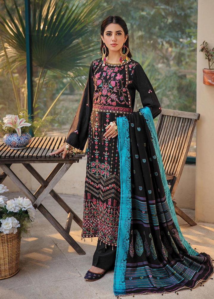 RajBari Embroidered Karandi Suits Unstitched 3 Piece RB21W 3A - Winter Collection