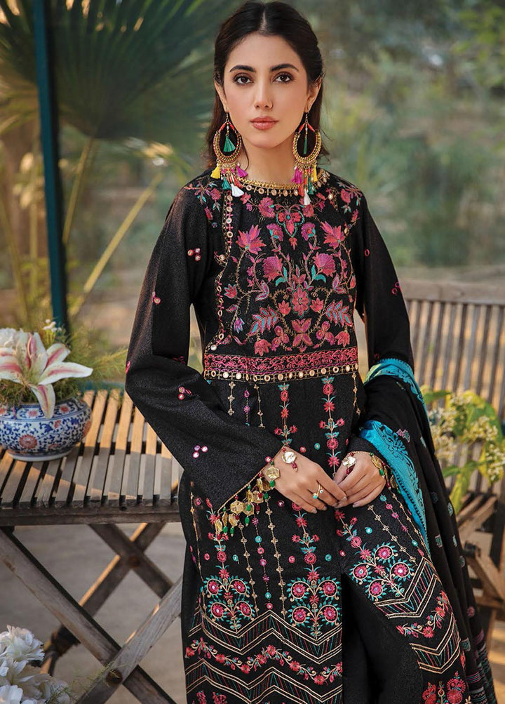 RajBari Embroidered Karandi Suits Unstitched 3 Piece RB21W 3A - Winter Collection