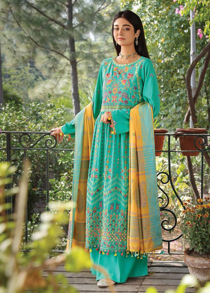 RajBari Embroidered Karandi Suits Unstitched 3 Piece RB21W 3B - Winter Collection