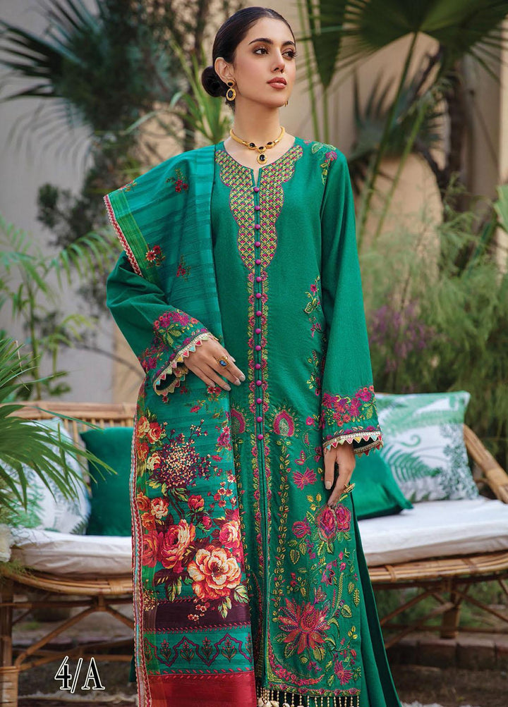 RajBari Embroidered Karandi Suits Unstitched 3 Piece RB21W 4A - Winter Collection