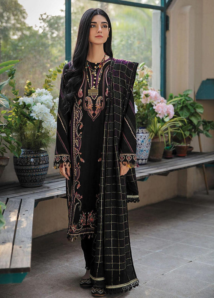 RajBari Embroidered Khaddar Suits Unstitched 3 Piece RB21W 5A - Winter Collection