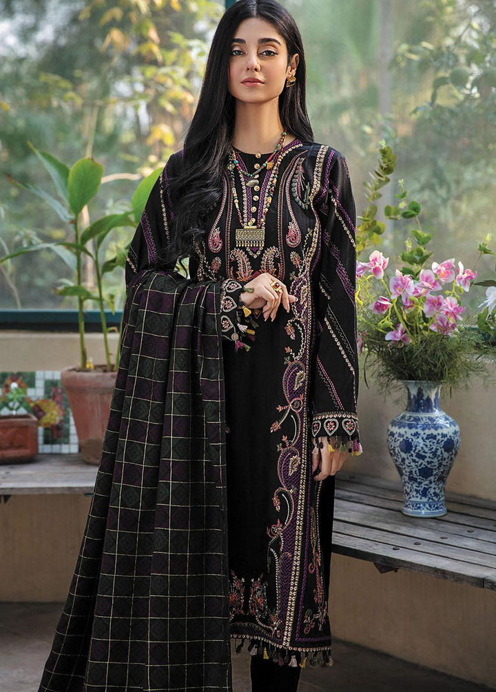 RajBari Embroidered Khaddar Suits Unstitched 3 Piece RB21W 5A - Winter Collection