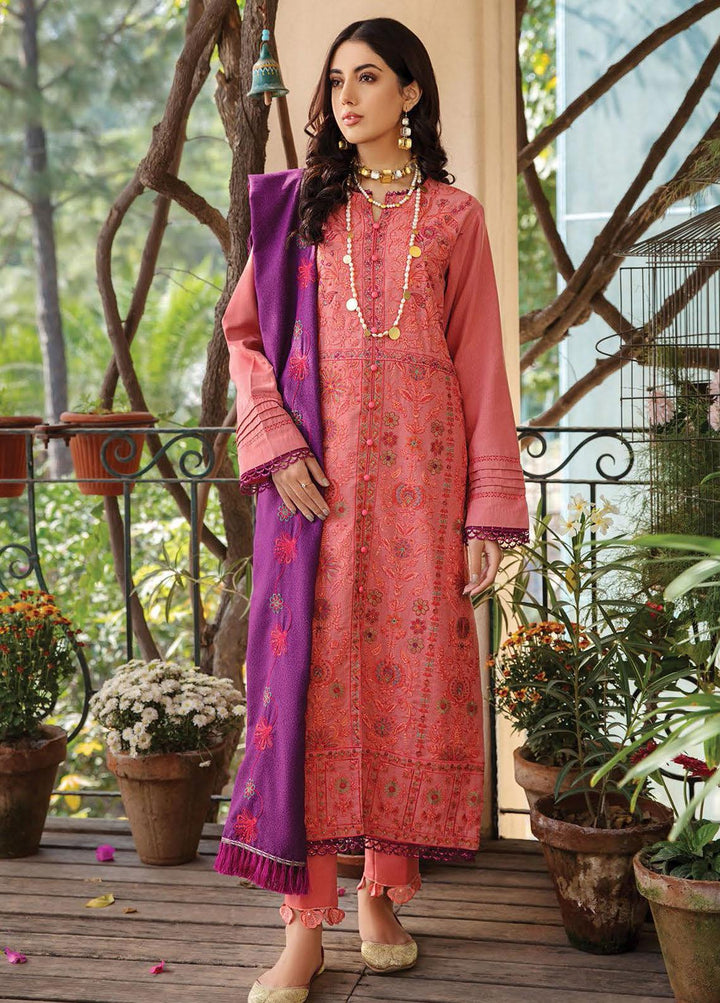 RajBari Embroidered Karandi Suits Unstitched 3 Piece RB21W 6A - Winter Collection