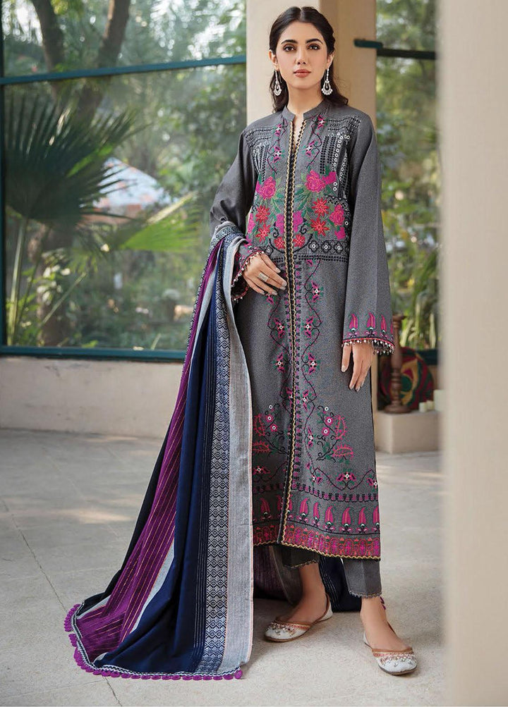 RajBari Embroidered Karandi Suits Unstitched 3 Piece RB21W 7A - Winter Collection