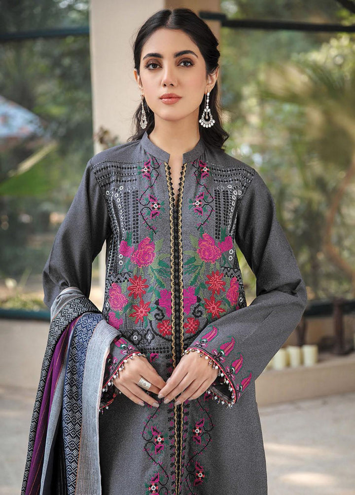 RajBari Embroidered Karandi Suits Unstitched 3 Piece RB21W 7A - Winter Collection