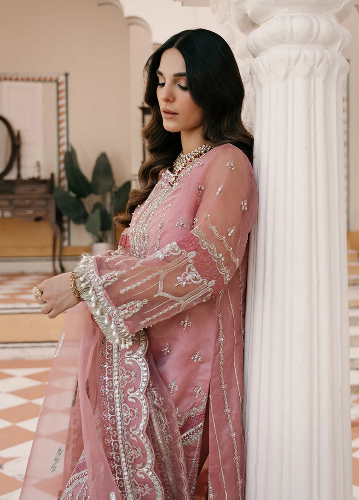 Rajwani by HM Pret Embroidered Organza 3 Piece Suit Mehru