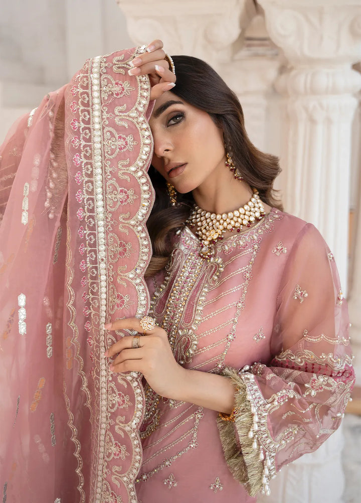Rajwani by HM Pret Embroidered Organza 3 Piece Suit Mehru