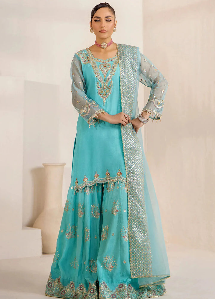 Rajwani by HM Pret Embroidered Raw Silk 3 Piece Suit Afreen