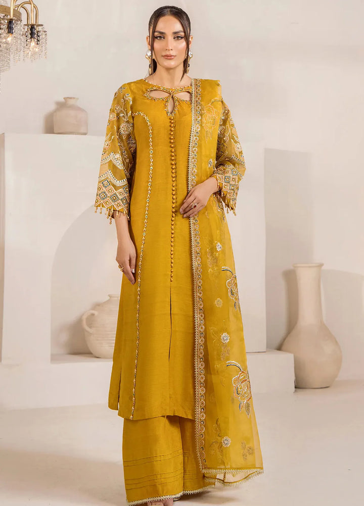 Rajwani by HM Pret Embroidered Raw Silk 3 Piece Suit Janaan