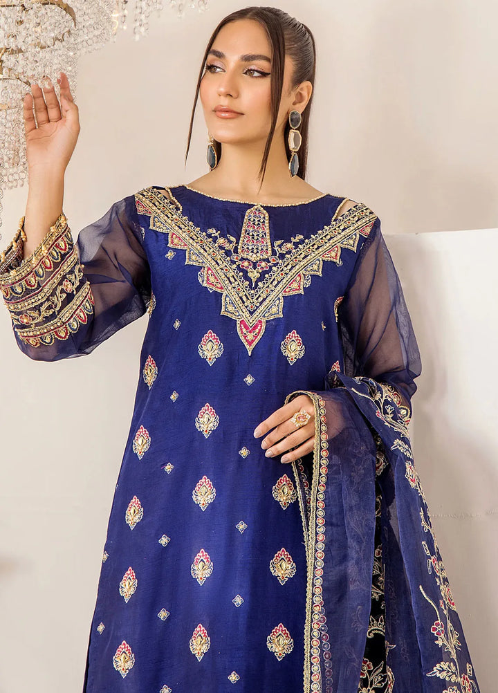 Rajwani by HM Pret Embroidered Raw Silk 3 Piece Suit Nureh