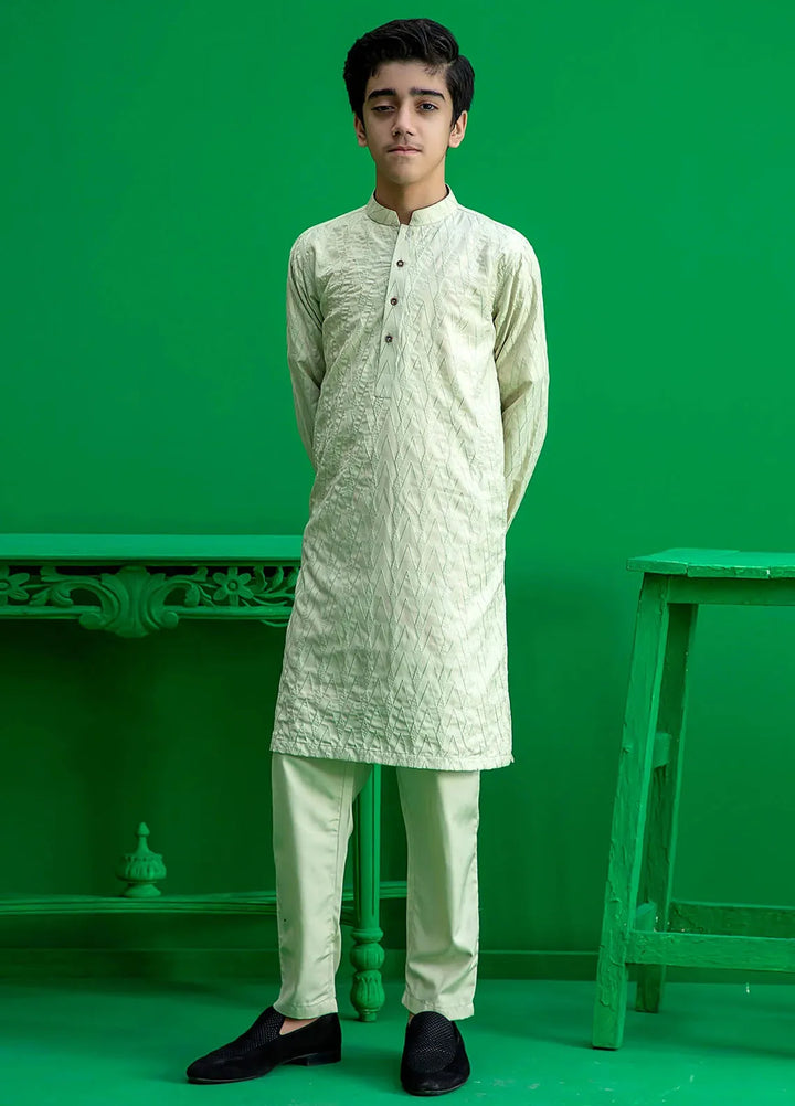 Rang By Ahmad Raza Wash N Wear Embroidered Boys Kurta Pajama -  AR-8002