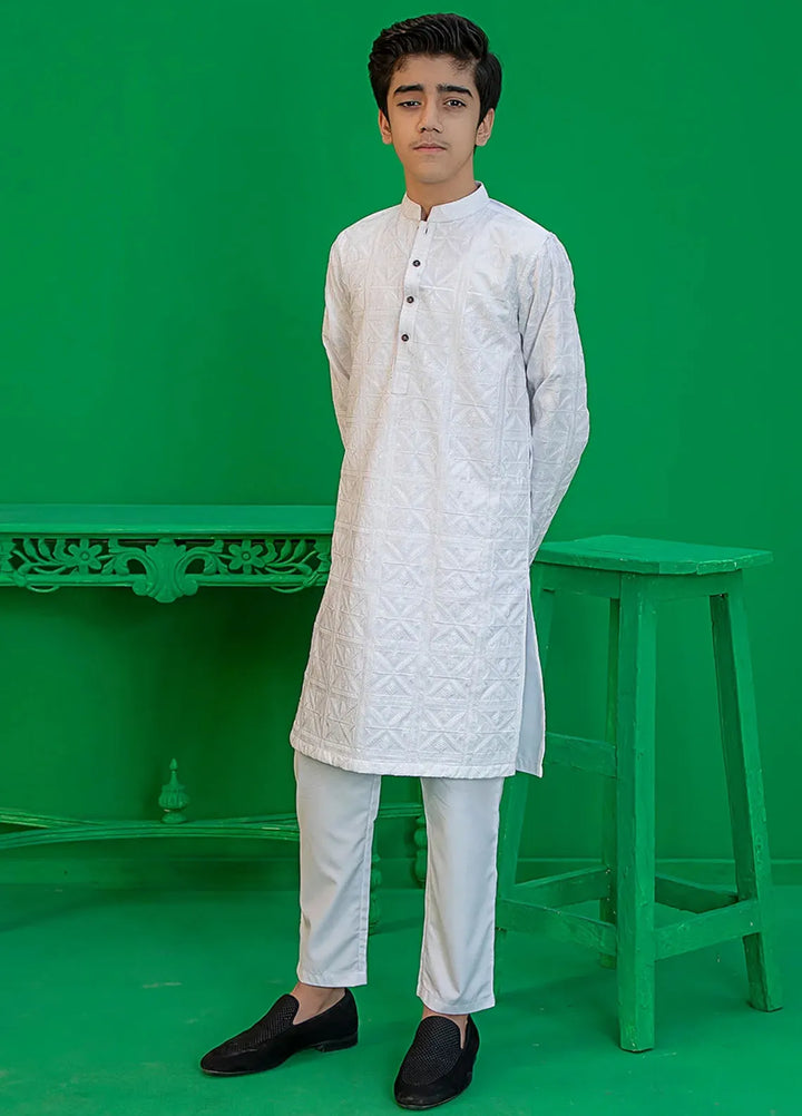 Rang By Ahmad Raza Wash N Wear Embroidered Boys Kurta Pajama -  AR-8006