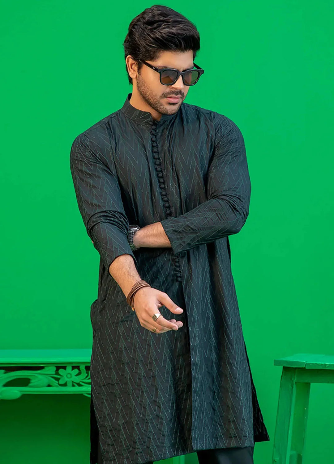 Rang By Ahmad Raza Wash N Wear Fancy Men Kurta Shalwar - AR5037