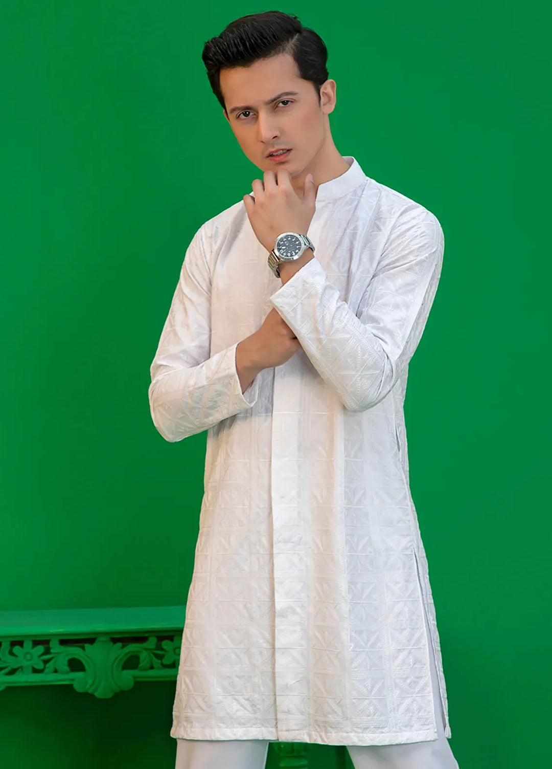 Rang By Ahmad Raza Wash N Wear Fancy Men Kurta Shalwar - AR5050