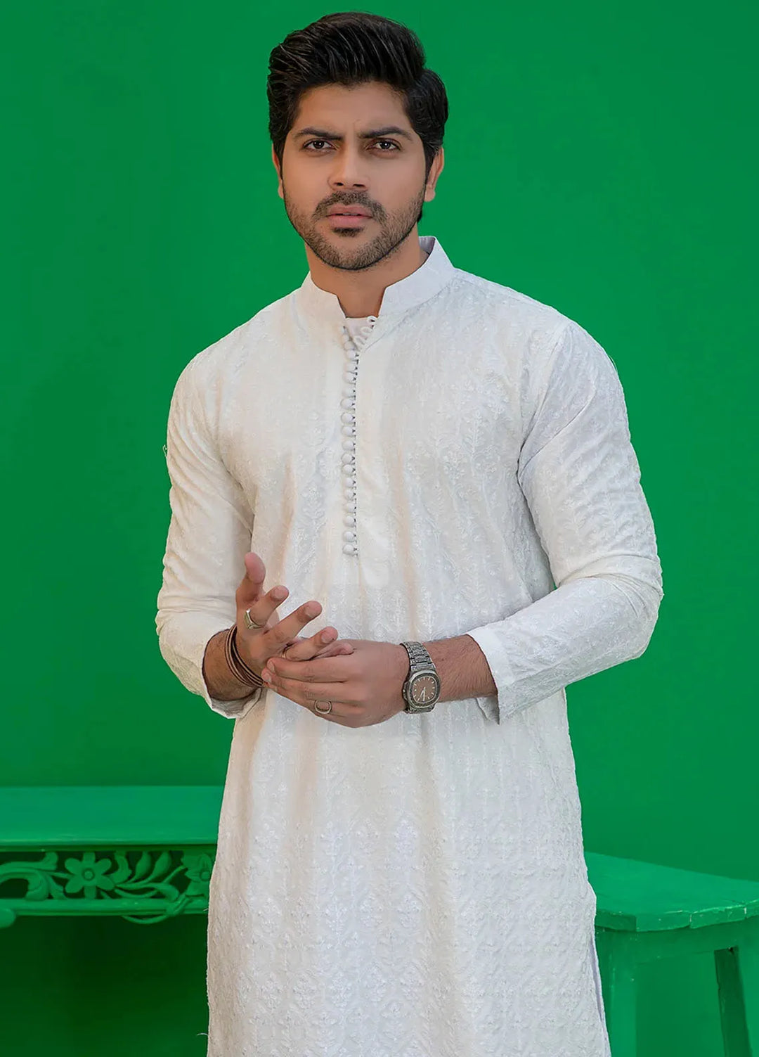Rang By Ahmad Raza Wash N Wear Fancy Men Kurta Shalwar - AR5052