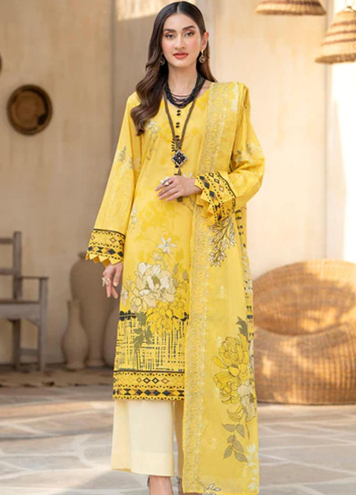 Rang By Motifz Embroidered Lawn Suits Unstitched 3 Piece MT23RDP 3756A - Summer Collection