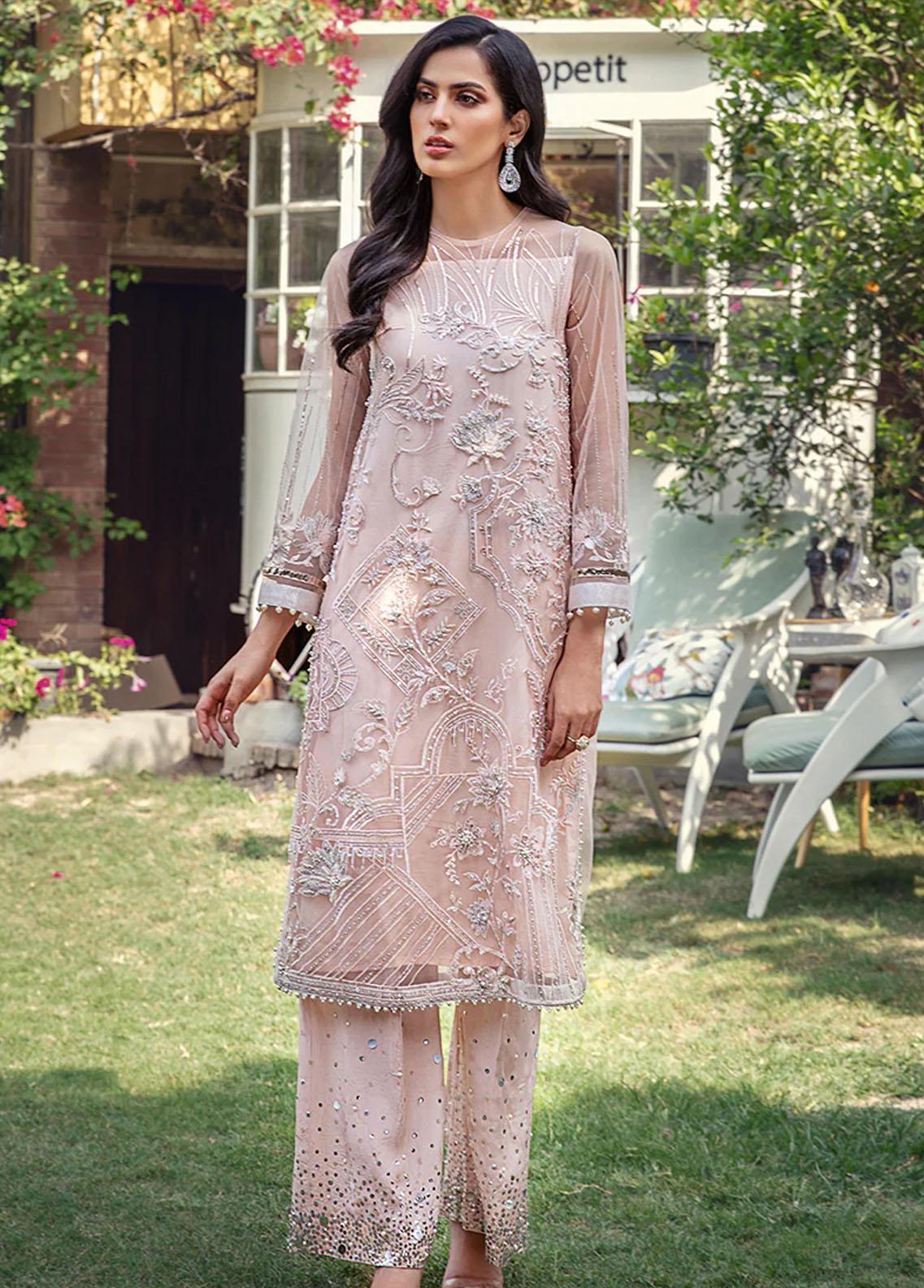 Malook By Shazia Ovais Embroidered Lawn Suit Unstitched 3 Piece MLK24S MILL-002 Mahay - Summer Collection