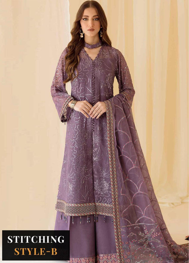 Rang-E-Mehr By Alizeh Fashion Embroidered Chiffon Suits Unstitched 3 Piece AFB23RM Aqeeq - Luxury Collection