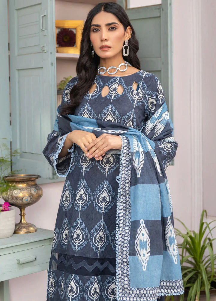 Rang E Noor By Humdum Printed Lawn Suit Unstitched 3 Piece HD24R D-01 - Summer Collection