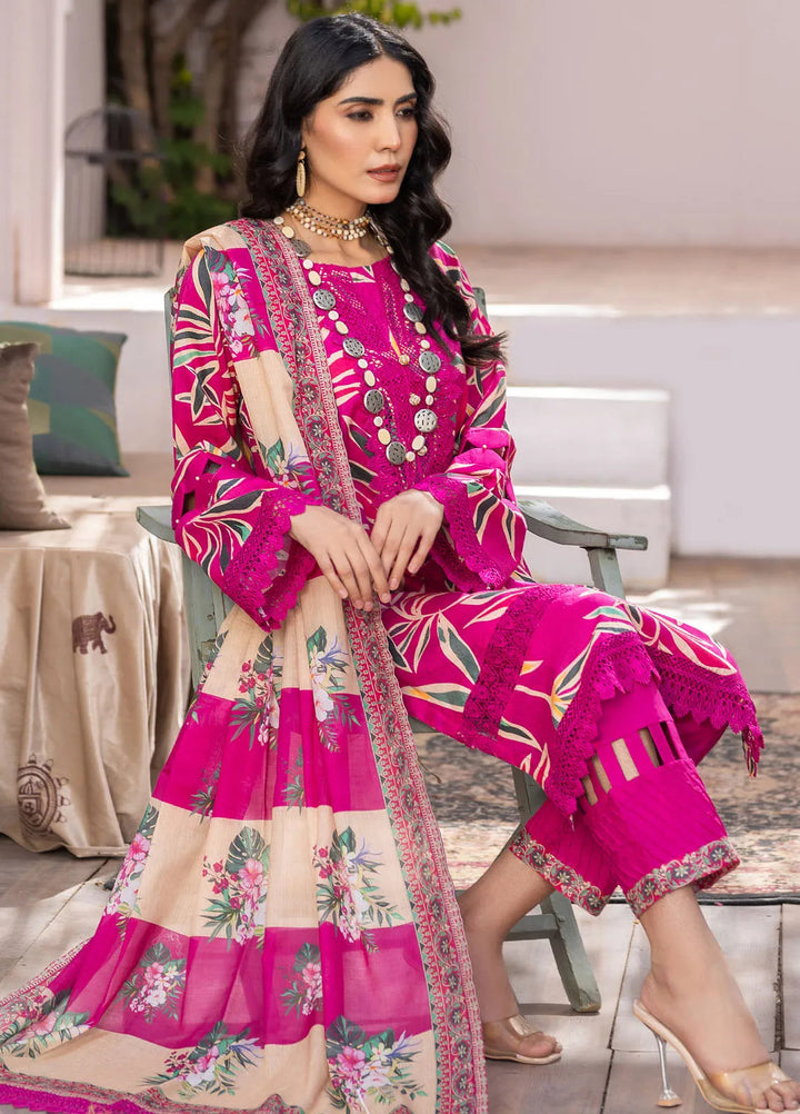 Rang E Noor By Humdum Printed Lawn Suit Unstitched 3 Piece HD24R D-02 - Summer Collection