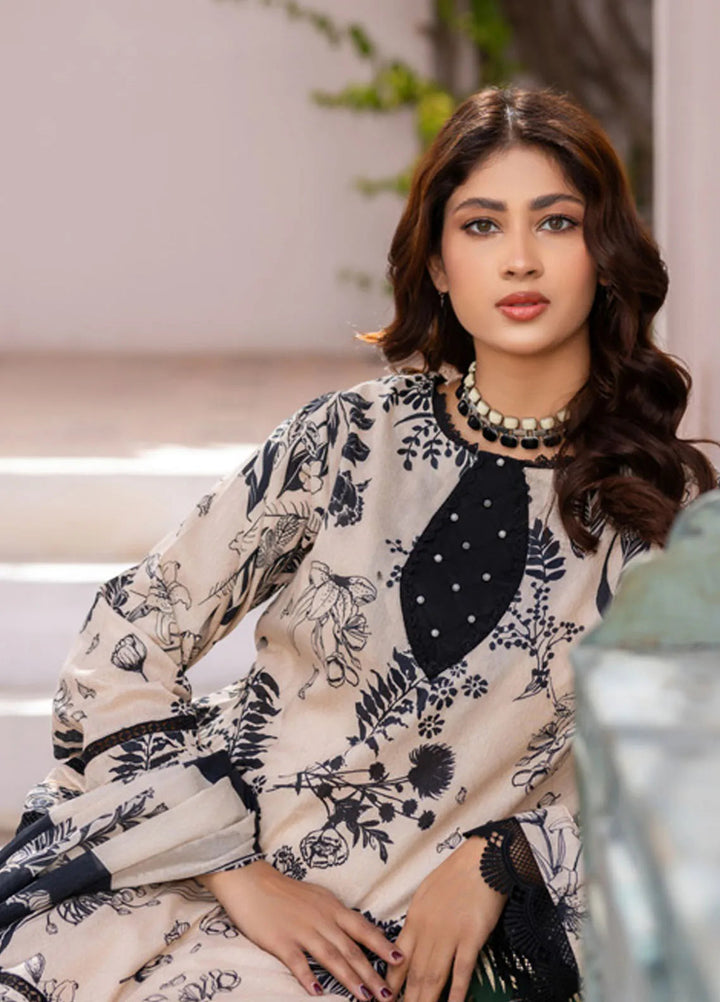 Rang E Noor By Humdum Printed Lawn Suit Unstitched 3 Piece HD24R D-03 - Summer Collection