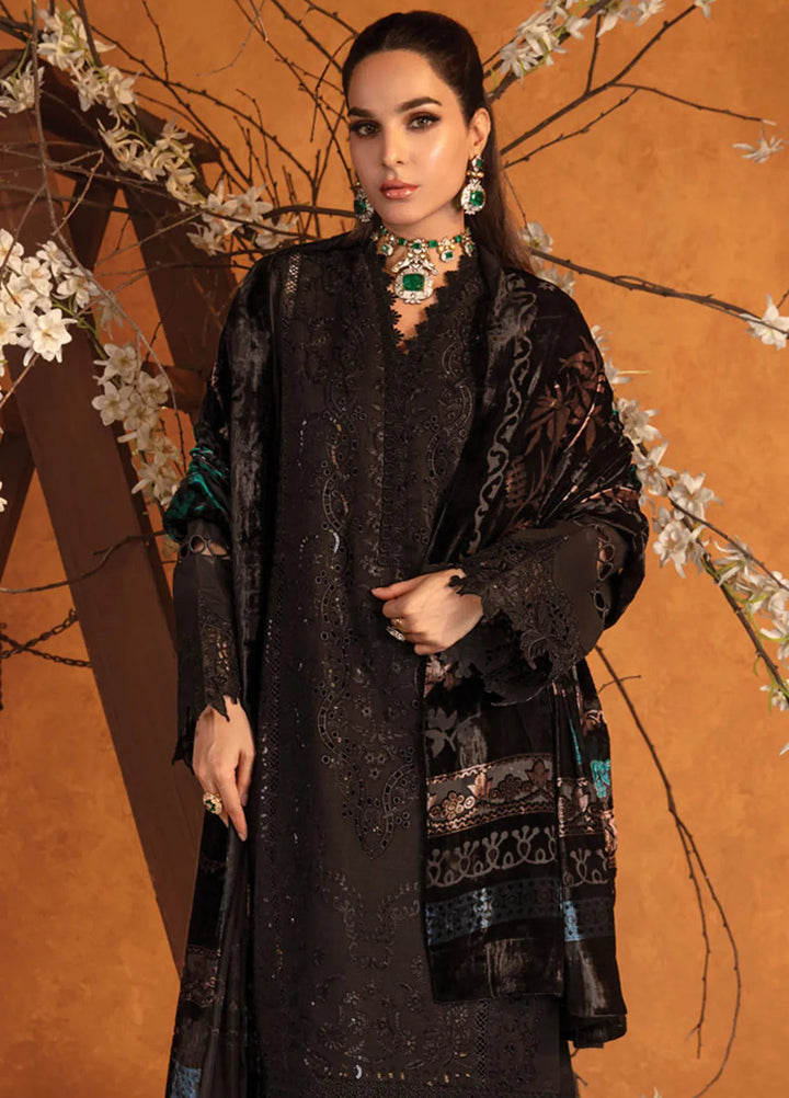 Rang Rasiya Embroidered Khaddar Suit Unstitched 3 Piece D-03 Espresso - Winter Collection