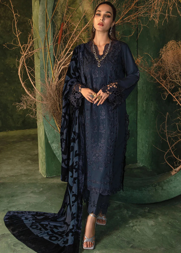 Rang Rasiya Embroidered Khaddar Suit Unstitched 3 Piece D-04 Americano - Winter Collection