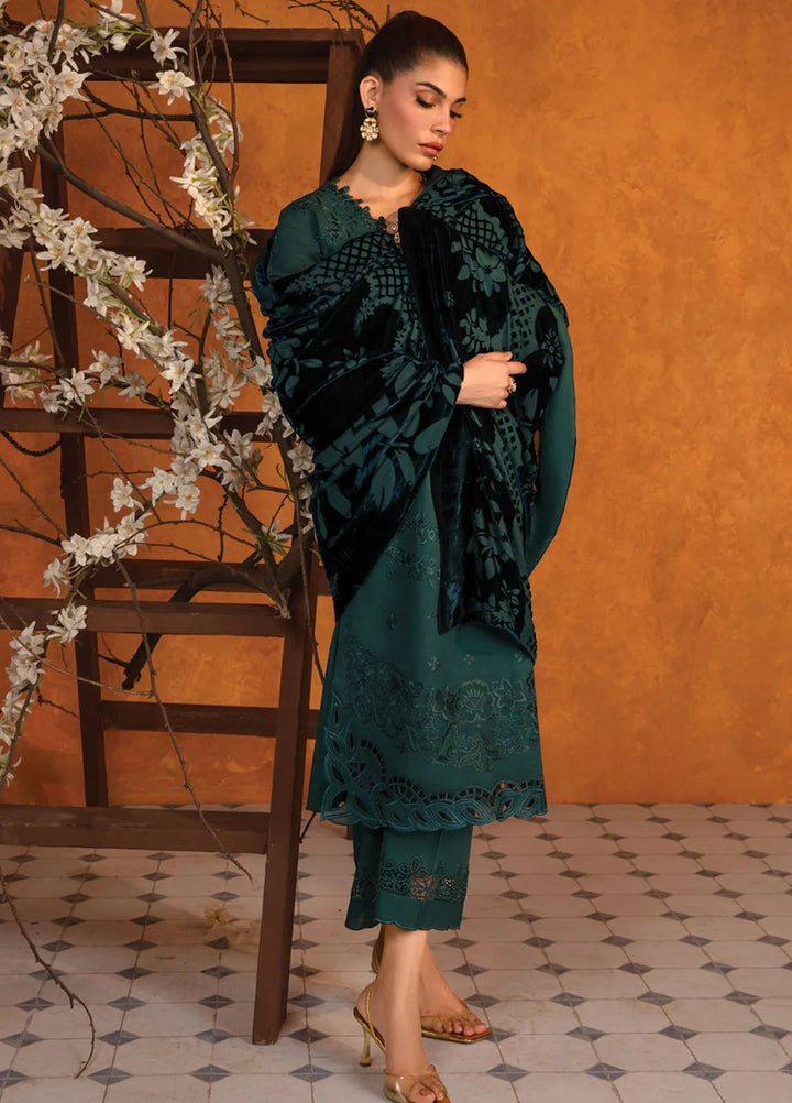 Rang Rasiya Embroidered Khaddar Suit Unstitched 3 Piece D-05 Affogato - Winter Collection