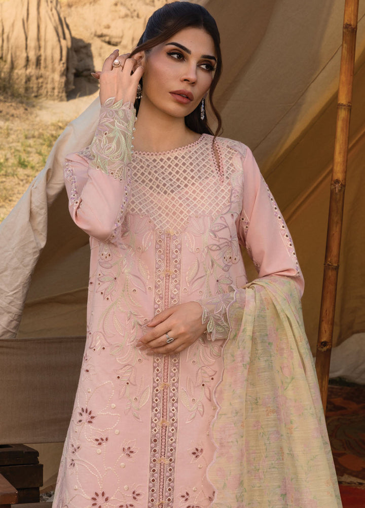 Rang Rasiya Embroidered Lawn Suits Unstitched 3 Piece RR25PE D-01 Nehal - Eid Collection