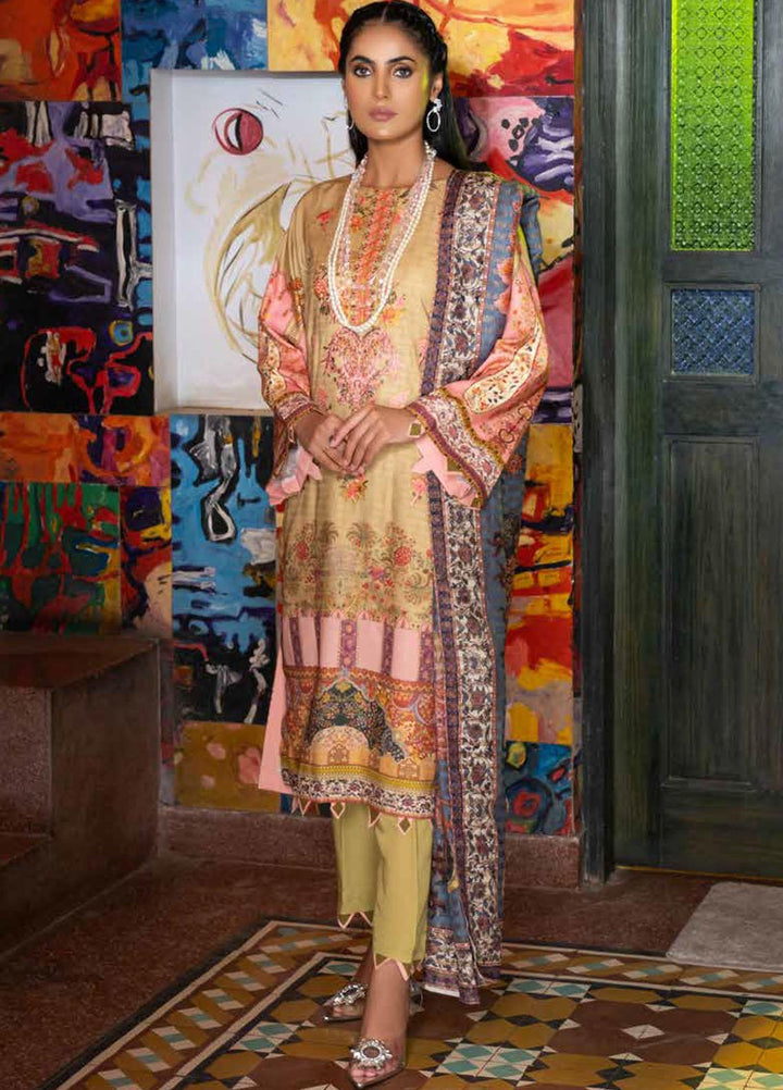 Rang Rasiya Embroidered Dobby Linen Suits Unstitched 3 Piece RR21FW D-640 GENICA - Winter Collection