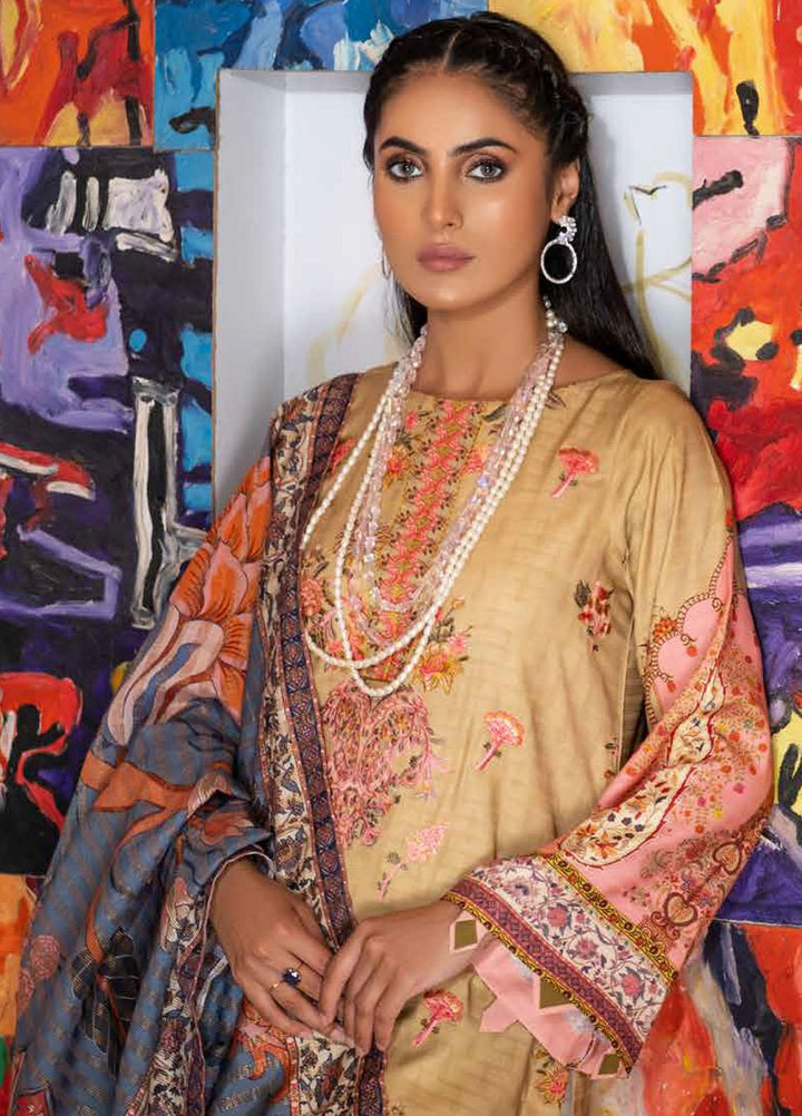 Rang Rasiya Embroidered Dobby Linen Suits Unstitched 3 Piece RR21FW D-640 GENICA - Winter Collection